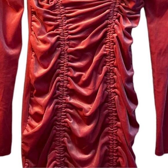 😊 3/$30 Y2K Style Bodycon 2000s Style Size S NWT Wild Fable Pink Velvet Dress - Picture 12 of 13